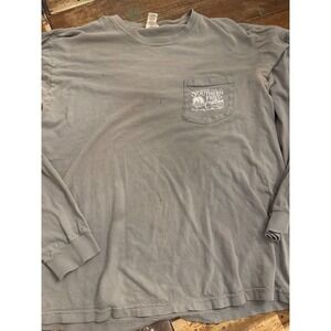 Southern Fried Cotton America GOAT Long Sleeve Pocket T-Shirt Grey Mens M